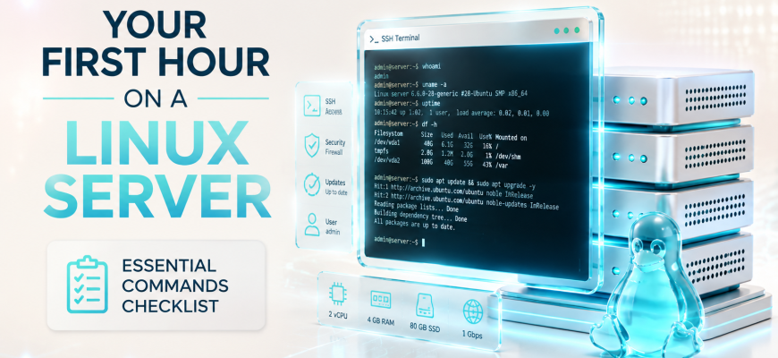 Your First Hour on a Linux Server: Essential Commands Checklist