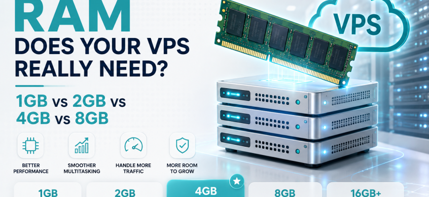 How much RAM does a VPS need? 1GB vs 2GB vs 4GB vs 8GB VPS RAM comparison