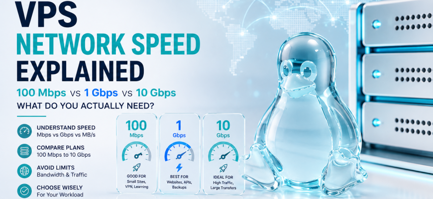 VPS Network Speed Explained — 100 Mbps vs 1 Gbps vs 10 Gbps