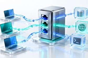 Linux ports and sockets illustrated as multiple client connections routed through server network ports to different services