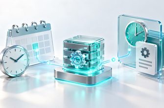 Cron and systemd timer scheduling illustrated with clocks, a calendar, and an automated Linux task